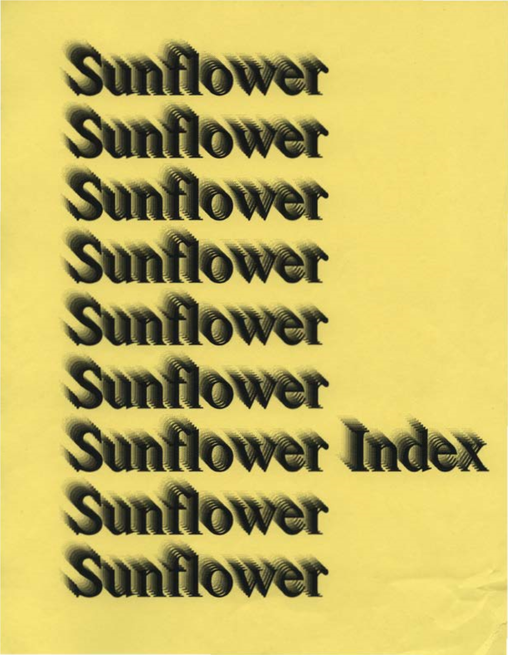 SUNFLOWER INDEX 1896-1992 a Ablah, Frank and Harvey (See: Ablah Library)