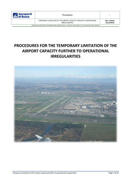Procedure for the Temporary Limitation of the Airport