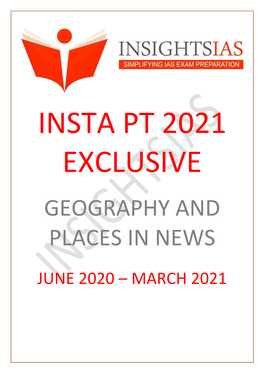 Insta Pt 2021 Exclusive (Geography and Places in News)