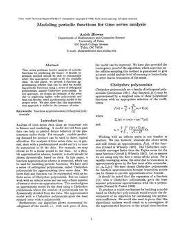 Modeling Periodic Functions for Time Series Analysis