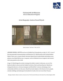 Farnsworth Art Museum Arts in Education Program