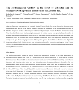 The Mediterranean Outflow in the Strait of Gibraltar and Its Connection with Upstream Conditions in the Alborán Sea