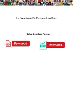 La Complainte Du Partisan Joan Baez