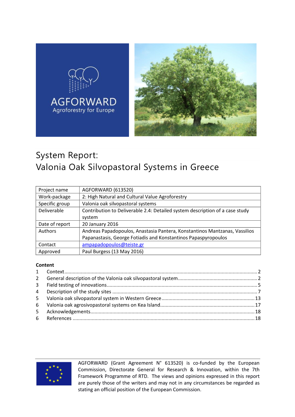 Valonia Oak Silvopastoral Systems in Greece