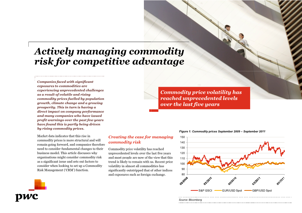 Actively Managing Commodity Risk for Competitive Advantage