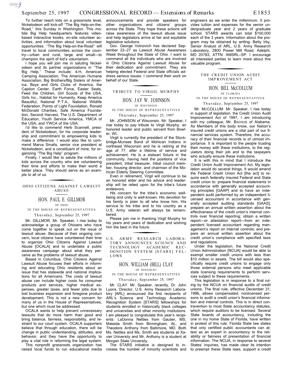 CONGRESSIONAL RECORD— Extensions Of