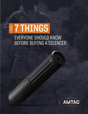 7 Things to Know Before Buying a Silencer