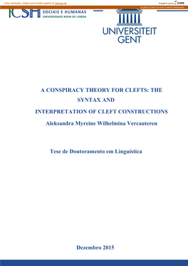 The Syntax and Interpretation of Cleft Constructions