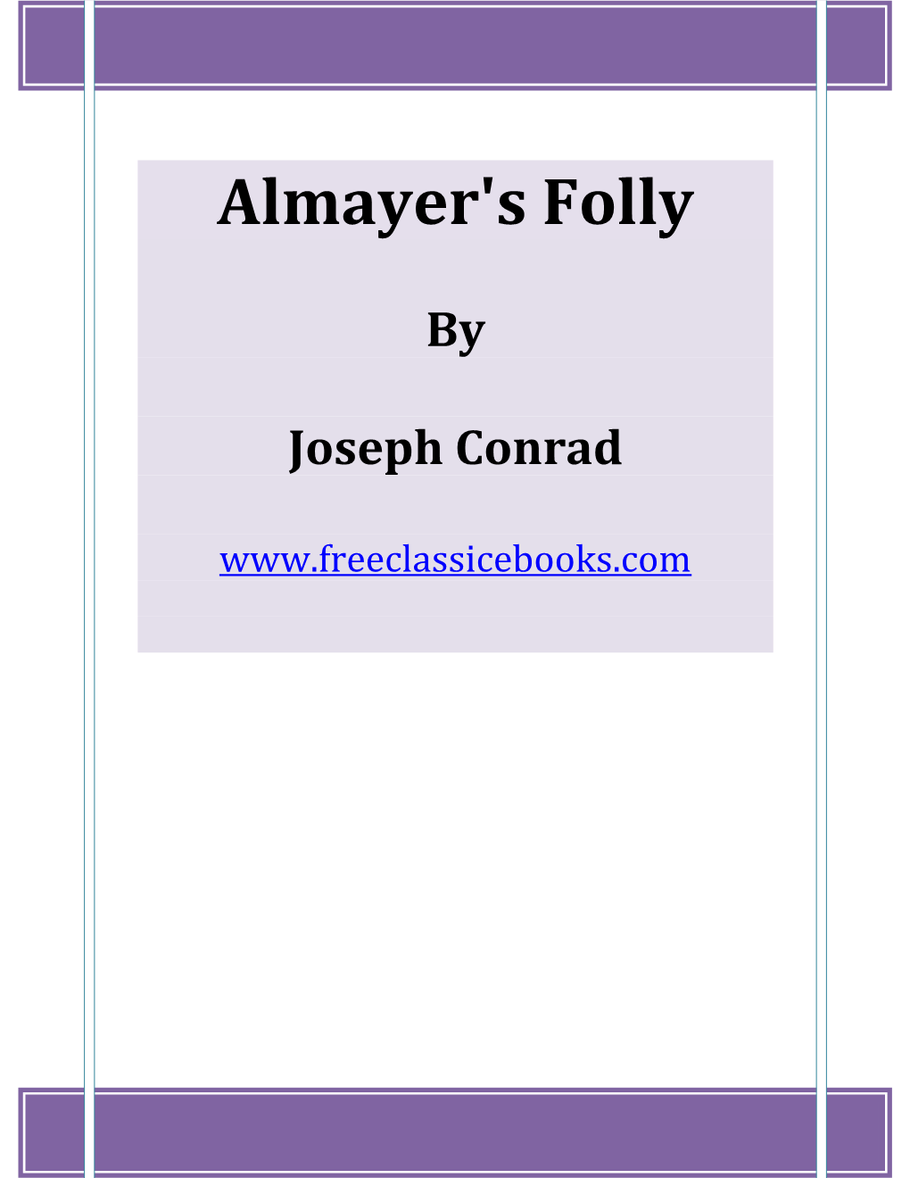 Almayer's Folly