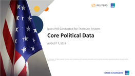 Ipsos Poll Conducted for Thomson Reuters Core Political Data