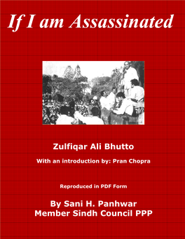 If I Am Assassinated by Zulfiqar Ali Bhutoo