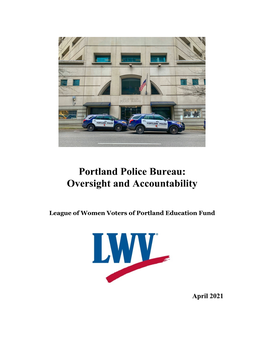 Portland Police Bureau: Oversight and Accountability