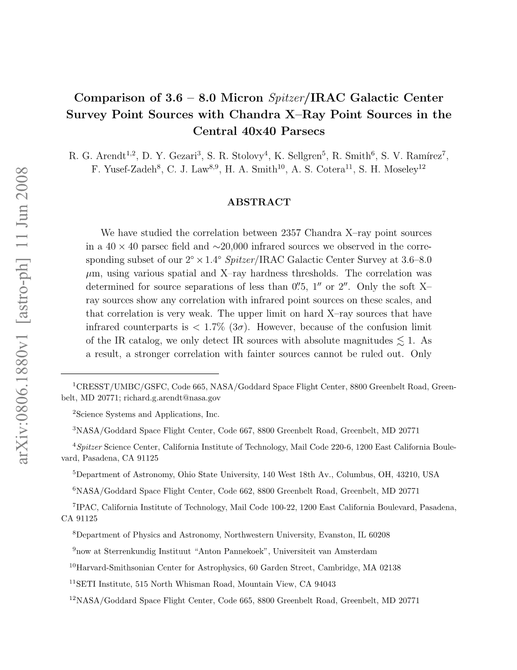 Comparison of 3.6-8.0 Micron Spitzer/IRAC Galactic Center