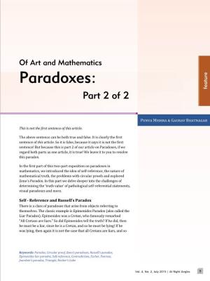Paradoxes: Feature Part 2 of 2