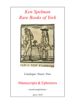 Ken Spelman Rare Books of York