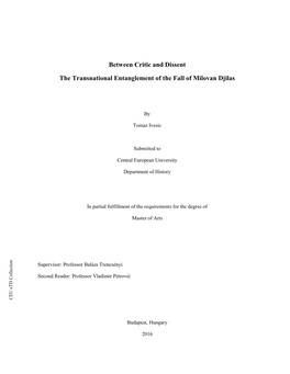 Between Critic and Dissent the Transnational Entanglement of The