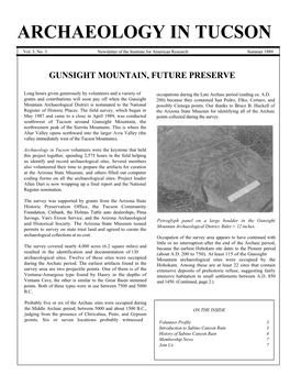 Sabino Canyon Ruin 3 History of Sabino Canyon Ruin 4 Membership News 7 Join Us 7