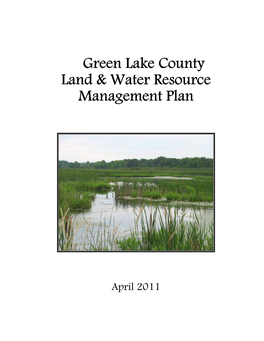 Green Lake County Land & Water Resource Management Plan
