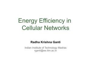 Energy Efficiency in Cellular Networks