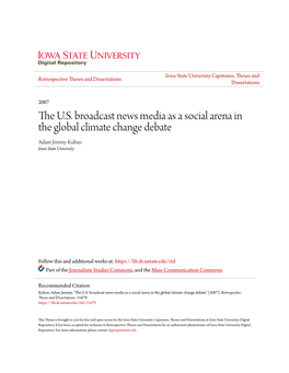 The U.S. Broadcast News Media As a Social Arena in the Global Climate Change Debate