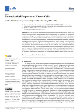 Biomechanical Properties of Cancer Cells