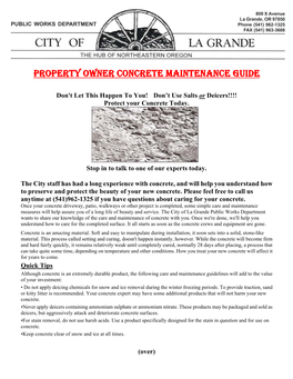 Property Owner Concrete Maintenance Guide