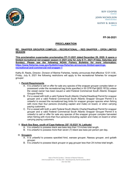 Ff-36-2021 Proclamation