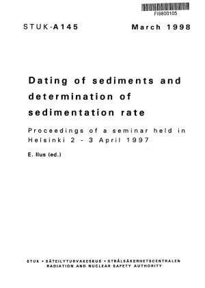 Dating of Sediments and Determination of Sedimentation Rate