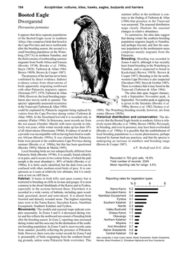 Booted Eagle Trary to the Finding of Tarboton & Allan Dwergarend (1984) That Presence in the Transvaal Was Aseasonal