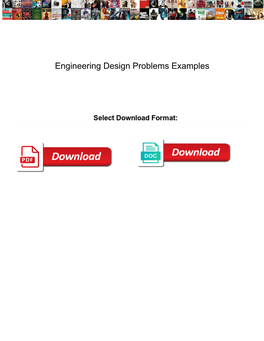 Engineering Design Problems Examples Wrech