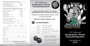 Bowling Event Early! NON-PARTICIPANT SPONSORSHIP SIGNUP