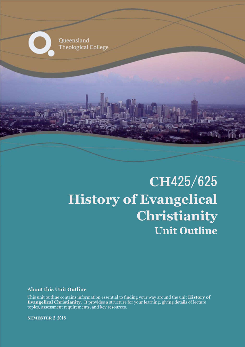 CH425/625 History of Evangelical Christianity