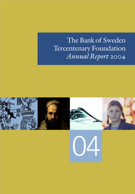 Stiftelsen Riksbankens Jubileumsfond Årsberättelse 2002 the Bank Of