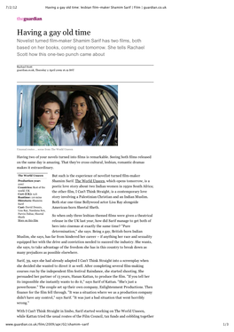 Having a Gay Old Time: Lesbian Film-Maker Shamim Sarif | Film | Guardian.Co.Uk