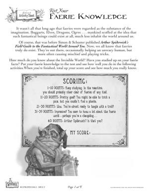 Test Your Faerie Knowledge