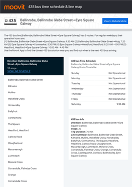 435 Bus Time Schedule & Line Route