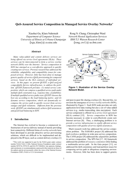 Qos-Assured Service Composition in Managed Service Overlay Networks