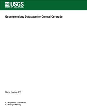 Geochronology Database for Central Colorado