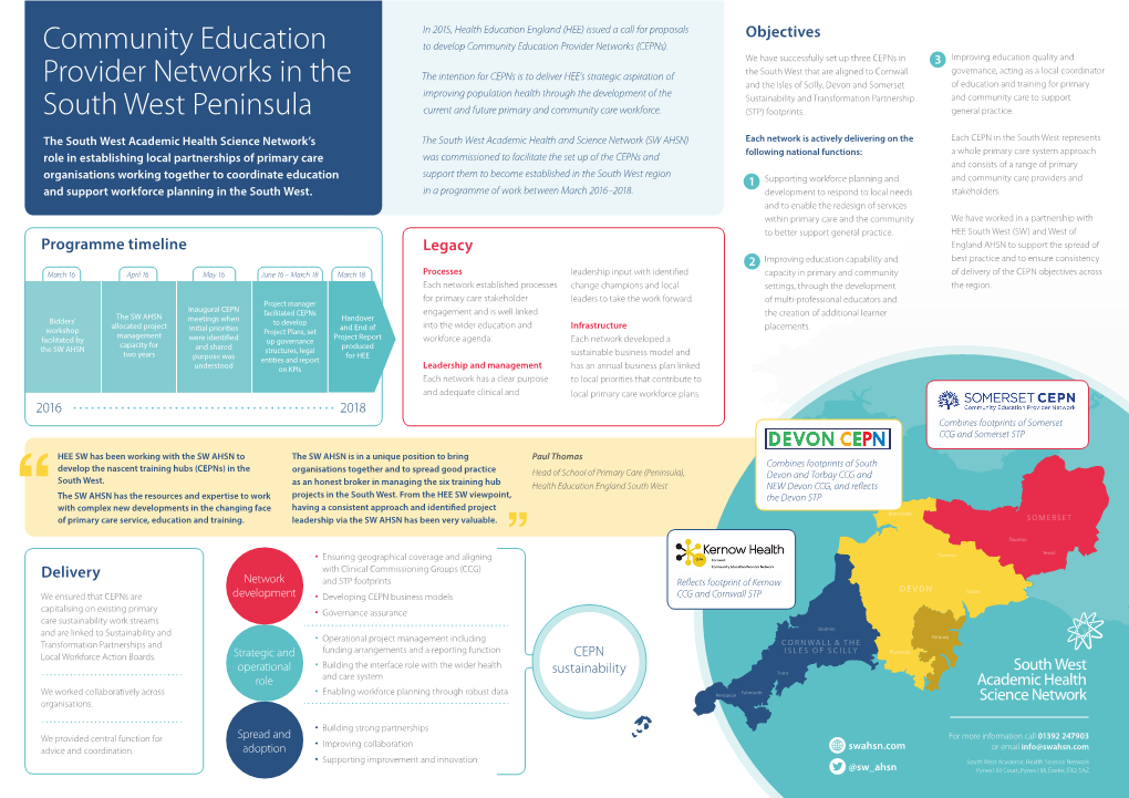 Community Education Provider Networks in the South West Peninsula