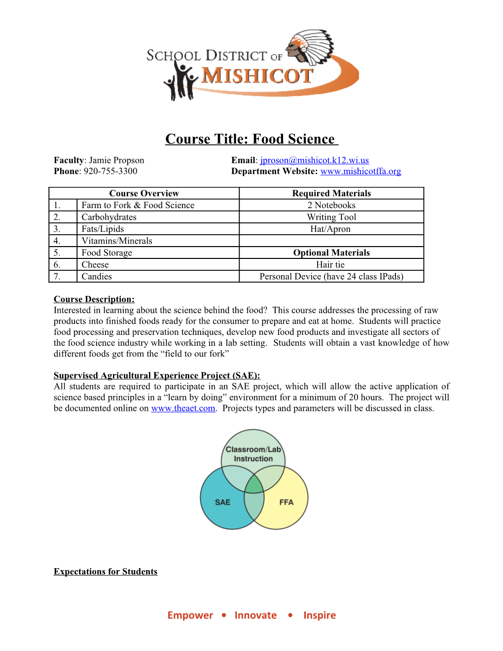 Course Title: Introduction to Farm Mechanics