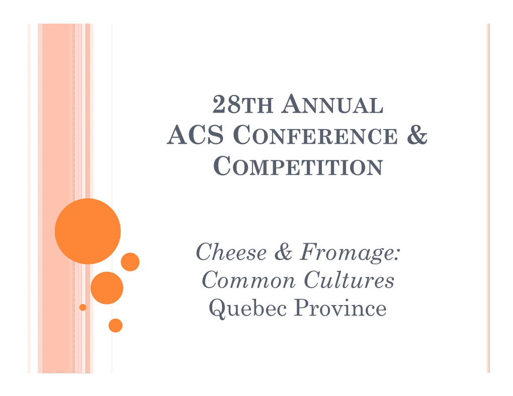 Cheese & Fromage: Common Cultures Quebec Province