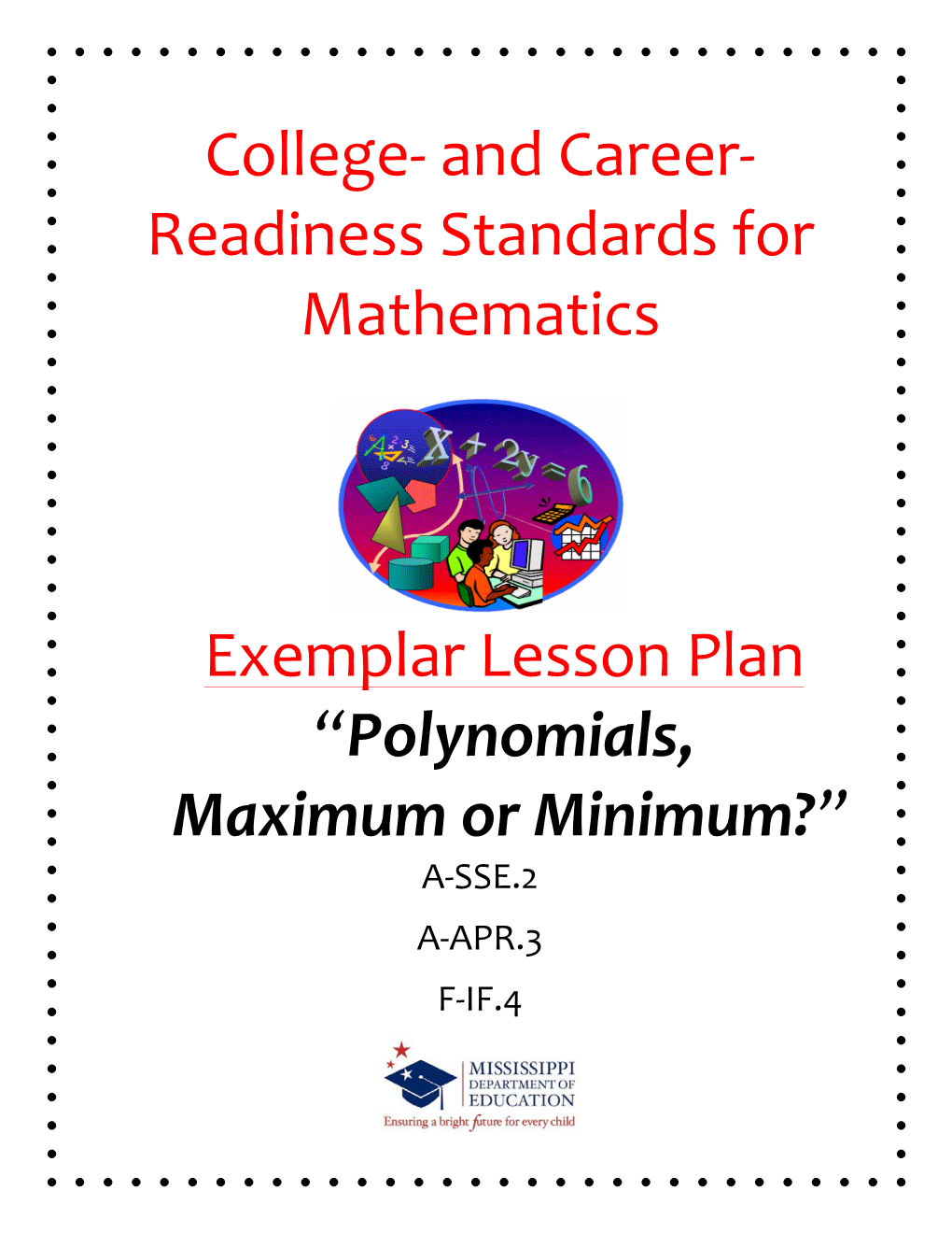 Readiness Standards for Mathematics Exemplar Lesson Plan
