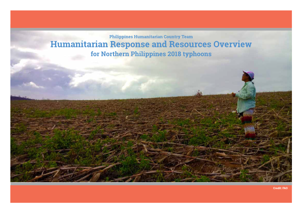 Humanitarian Response and Resources Overview for Northern Philippines 2018 Typhoons