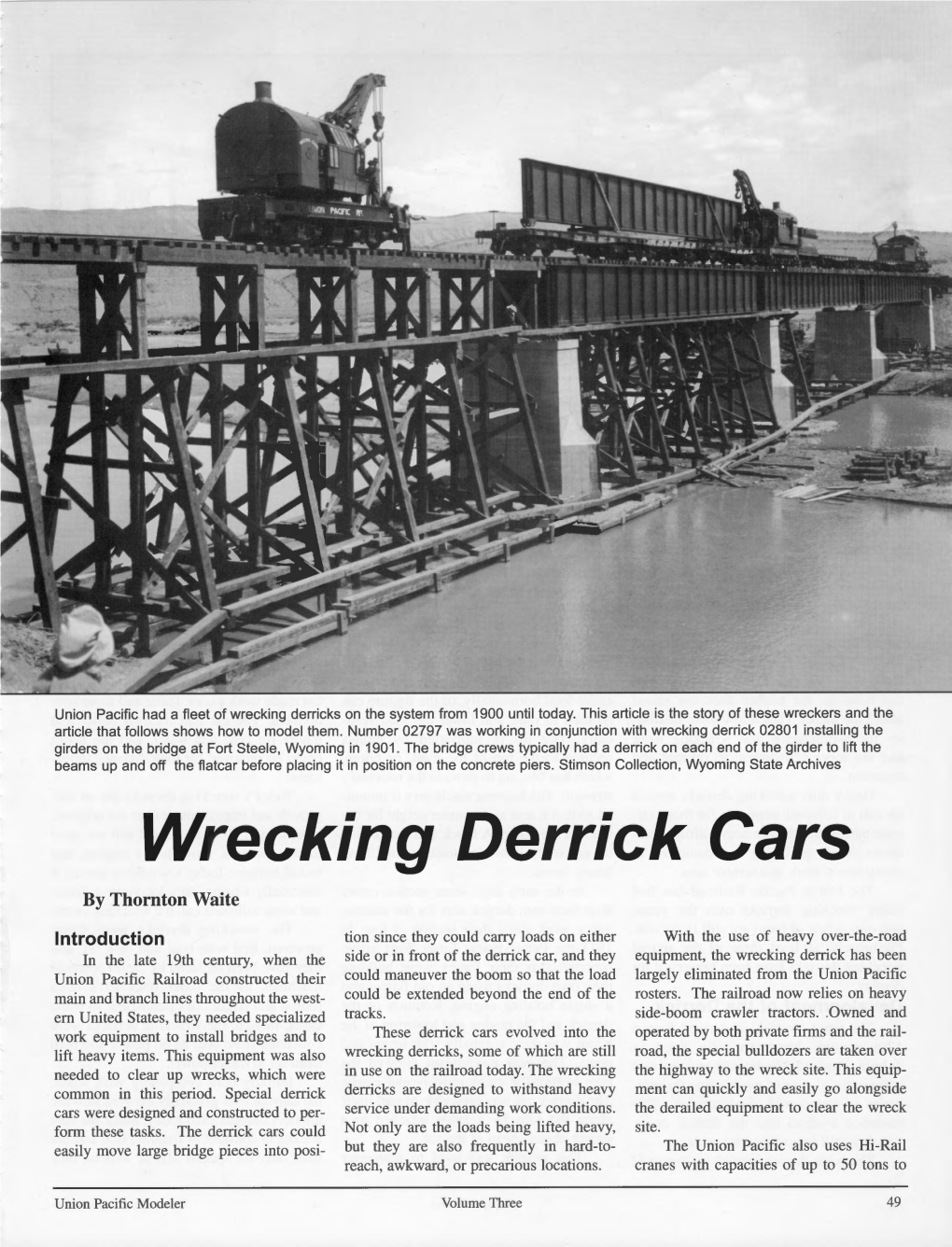Wrecking Derrick Cars by Thornton Waite