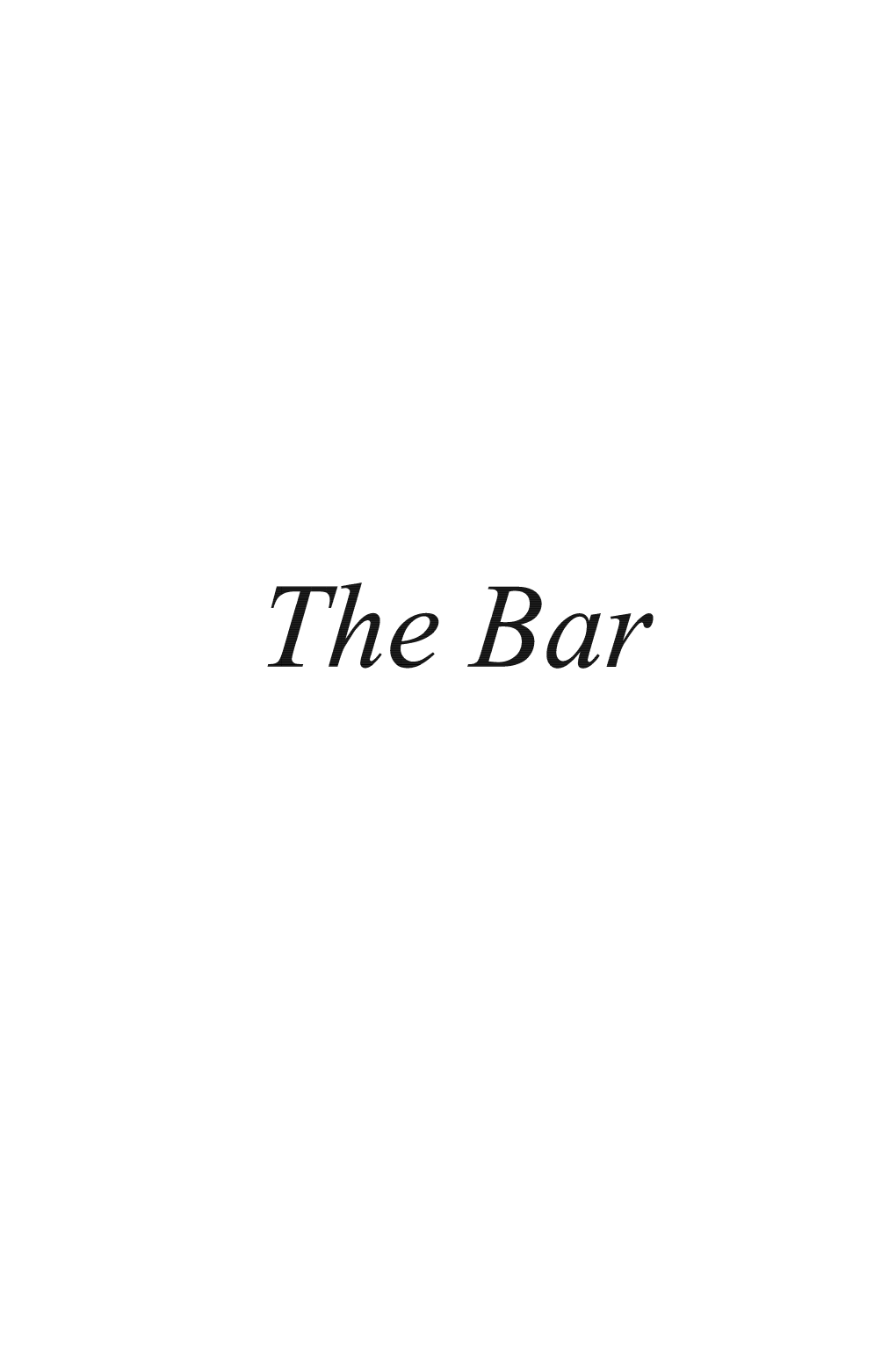 The Bar Spirit and Cocktails Menu 10.25.2019