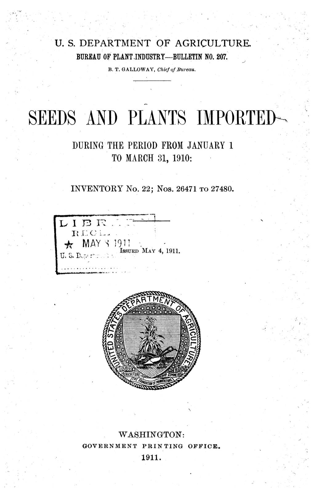 Seeds and Plants Imported