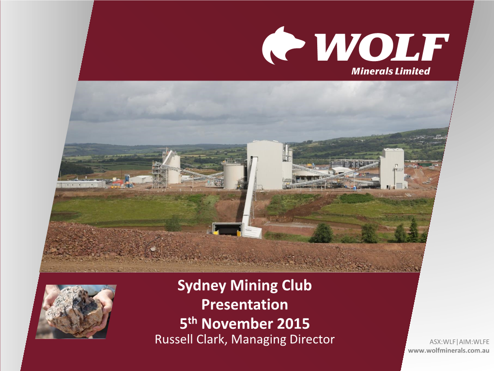 Wolf Minerals Limited (The Company)