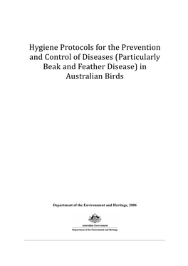 (Particularly Beak and Feather Disease) in Australian Birds