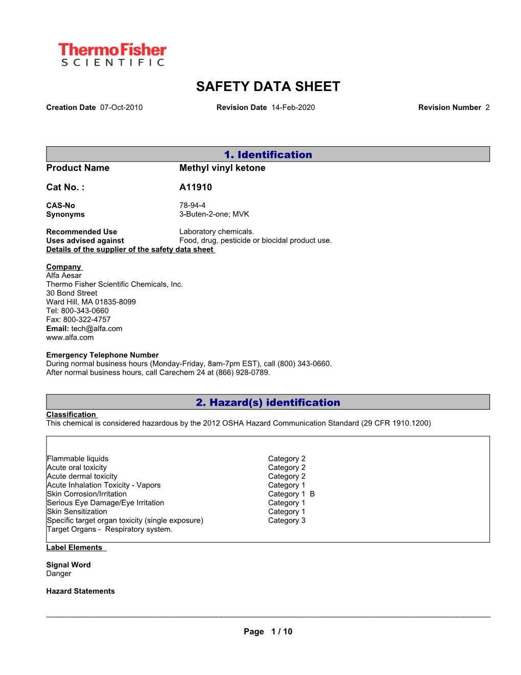 Safety Data Sheet