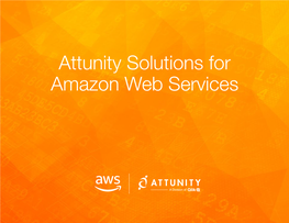 Attunity Solutions for Amazon Web Services Attunity Solutions for Attunity Solutions Have a 5-Star Rating Amazon Web Services on AWS Marketplace